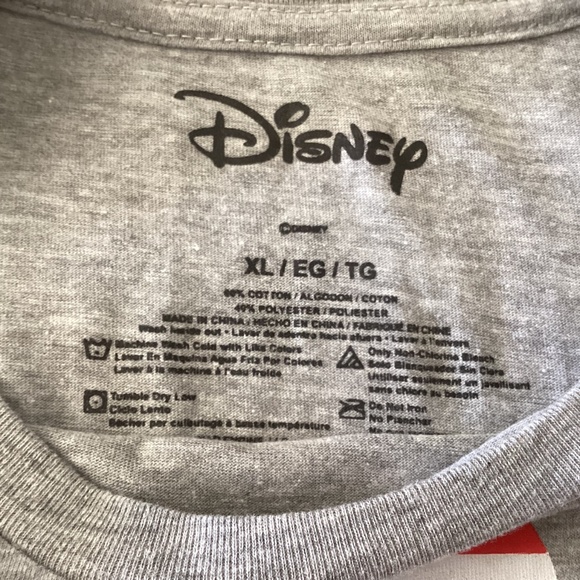Unisex Disney Mickey Mouse Flag Graphic Tee Gray Size XL - Picture 4 of 5